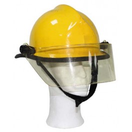 Brit. Feuerwehrhelm, gelb, mit Visier, Kevlar, gebr Brit. Feuerwehrhelm, gelb, mit Visier, Kevlar, gebr